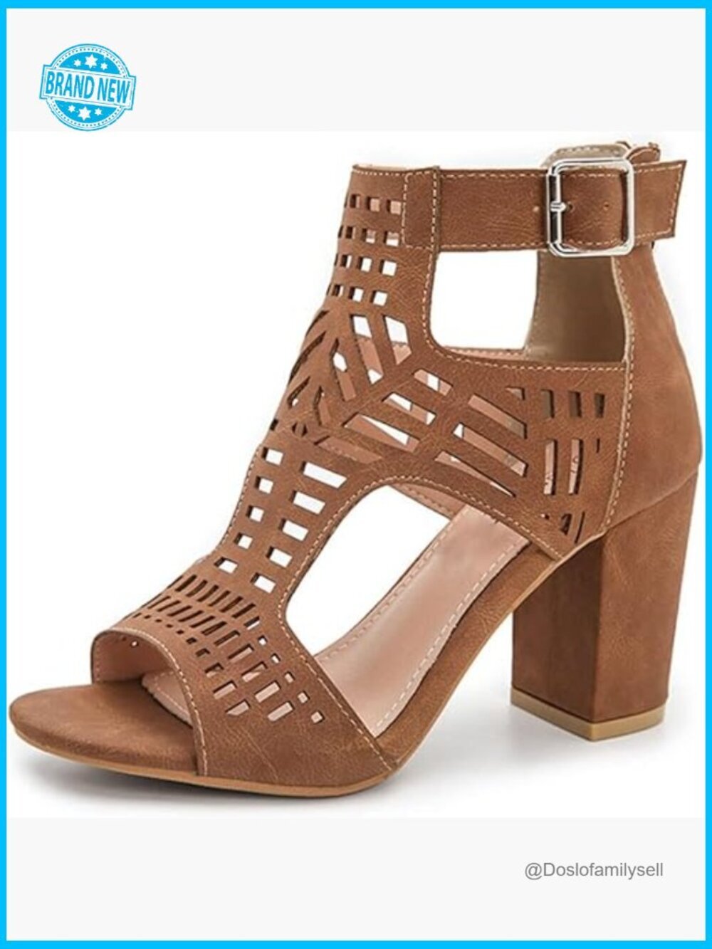 Heeled Sandals Open Toe Chunky Heels Block Heeled Party Sandals Women Wedge